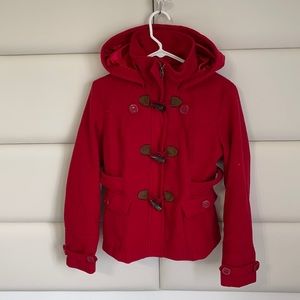 Red winter coat